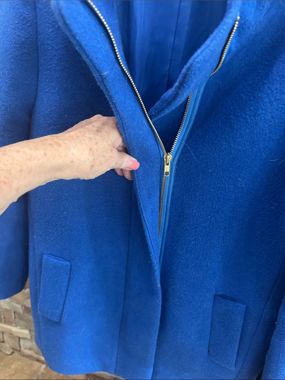 J. Crew Bright Royal Blue Wool-Blend Pea Coat